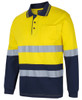 6DCPL JB's Wear Hi Vis (D&N) L/S Cotton Polo Yellow/Navy Side