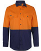 6HSWL JB's Wear Hi Vis L/S Stretch Work Shirt Orange/Navy 6HSWL JB's Wear Hi Vis L/S Stretch Work Shirt Orange/Navy