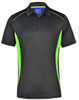 PS79 Winning Spirit Pursuit Polo Mens Charcoal/Lime
