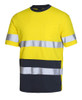 6DNTC JB's Hi Vis (D & N) Cotton T-Shirt Yellow/Navy