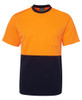6HVT JB's Hi Vis Traditional T-Shirt Orange/Navy Front