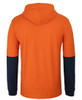 6HCTL JB's Hi Vis L/S Cotton Tee with Hood Orange/Navy Back