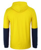 6HCTL JB's Hi Vis L/S Cotton Tee with Hood Yellow/Navy Back