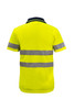 WSP410 Workcraft Hivis Micromesh Polo with Tape Yellow/Navy Back