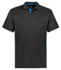 P200MS Biz Collection Mens Balance Short Sleeve Polo Grey/Cyan