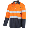 2835 WorKit Flarex Ripstop PPE1 FR Inherent 155gsm Lightweight Taped Shirt Orange/Navy