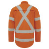 2840 WorKit Flarex Ripstop PPE2 FR Inherent 197Gsm NSW Rail Taped Shirt Orange Back