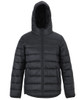 JB's Wear Urban Hooded Puffer Jacket 3AHU Black Hood Up