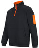 6CHF JB's Wear 350 Premium Trade Half Zip Fleece Black/Orange Side