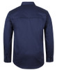 6WLCS JB's Wear Long Sleeve Stretch Close Front Work Shirt Navy Back