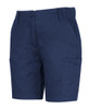 6MTS1  B's Wear Ladies Multi Pocket Stretch Twill Short Navy Side