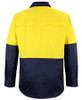 6HWSL JB's Wear Hi Vis L/S 150g Shirt Yellow/Navy Back