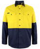 6HWSL JB's Wear Hi Vis L/S 150g Shirt Yellow/Navy