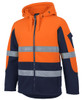 6DLZ JB's Wear Hi Vis Day and Night 450G Full Zip Shepherd Jacket Orange/Navy Side