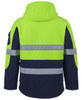 6DLZ JB's Wear Hi Vis Day and Night 450G Full Zip Shepherd Jacket Lime/Navy Back