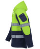 6DLP JB's Wear Hi Vis Day and Night 450G Pull Over Shephard Hoodie Lime/Navy Sleeve