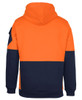 6CHVH JB's Wear 350G Hi Vis Trade Hoodie Orange/Navy Back
