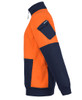 6CHVF JB's Wear 350G Hi Vis Half Zip Trade Fleece Orange/Navy Sleeve
