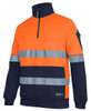 6DNVF JB's Wear 350G Hi Vis Day and Night Half Zip Trade Fleece Orange/Navy Side