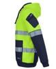 6DNVH JB's Wear 350G Hi Vis Day and Night Trade Hoodie Lime/Navy Sleeve