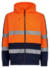 ZJ560 Syzmik Workwear Unisex Super Light Segmented Tape Packable Rain Jacket  Orange/Navy
