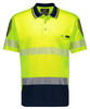 ZH555 Syzmik Workwear Mens HiVis Flux Segmented Tape Short Sleeve Polo Yellow/Navy
