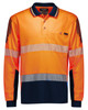 ZH550 Syzmik Workwear Men's Hi Vis Flux Segmented Tape Long Sleeve Polo Orange/Navy ZH550 Syzmik Workwear Men's Hi Vis Flux Segmented Tape Long Sleeve Polo Orange/Navy