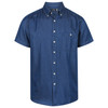 W49 Identitee Dylan Mens Short Sleeve Shirt Indigo Blue