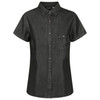 W51 Identitee Dylan Ladies Short Sleeve Shirt Black W51 Identitee Dylan Ladies Short Sleeve Shirt Black