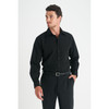 W90 Identitee Blake Mens Long Sleeve Shirt Black Model Front Angle