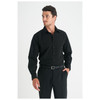W90 Identitee Blake Mens Long Sleeve Shirt Black Model Front Angle