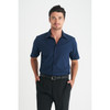 W91 Identitee Blake Mens Short Sleeve Shirt Navy Model Front
