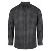 W69 Identitee Barrett Mens Long Sleeve Shirt Charcoal/Black W69 Identitee Barrett Mens Long Sleeve Shirt Charcoal/Black