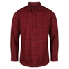 W69 Identitee Barrett Mens Long Sleeve Shirt Red/Black