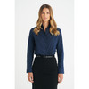 W92 Identitee Blake Ladies Long Sleeve Shirt Navy Model Front