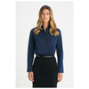 W92 Identitee Blake Ladies Long Sleeve Shirt Navy Model Front