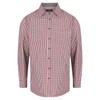 W54 Identitee Hudson Mens Long Sleeve Shirt Red/Black/White