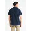 W72 Identitee Floyd Mens Short Sleeve Shirt Navy Model Back