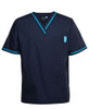 4SCT JB's Wear Contrast Scrubs Top Navy/Aqua 4SCT JB's Wear Contrast Scrubs Top Navy/Aqua