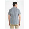 W46 Identitee Miller Mens Short Sleeve Shirt Navy/White Model Back