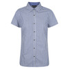 W57 Identitee Hudson Ladies Short Sleeve Shirt Navy/Black/White