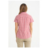 W47 Identitee Miller Ladies Short Sleeve Shirt Red/White Model Back
