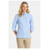 W47Q Identitee Miller Ladies 3/4 Sleeve Shirt Sky/White Model