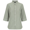 W47Q Identitee Miller Ladies 3/4 Sleeve Shirt Racing Green/White