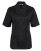 5CJ21 JB's Wear Ladies S/S Chef's Jacket Black