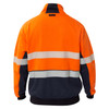 FJV032 Flamebuster HRC2 Inherent Reflective Wet Weather 3 in 1 Jacket Orange / Navy Inner Jacket Back