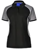 PS78 Winning Spirit Womens Arena Polo Black/Grey