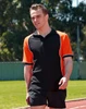 PS77 Winning Spirit Mens Arena Polo Black/Orange Talent