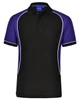 PS77 Winning Spirit Mens Arena Polo Black/Purple