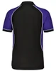 PS77 Winning Spirit Mens Arena Polo Black/Purple Basck